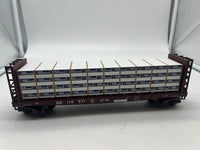 MTH Railking 30-76417 Norfolk Southern RailKing Flat Car - w/Bulkheads & Lumber Load Road #114571 O SCALE Used Excellent No Box