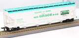 AHM 52102 W.R Grace & Co. 4 Bay Closed Hopper  HO SCALE Like New