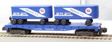 American Flyer 6-48502 Wabash flat Car with Trailers S SCALE Like New