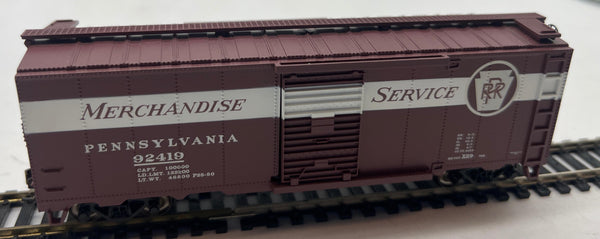 Bachmann Silver Series 17014 Pennsylvania Railroad PRR Pullman-Standard 40' Steel Boxcar HO SCALE Used Excellent