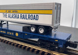 MTH Railking 30-76427 Alaska RailKing Flat Car w/40' Trailer Scale O SCALE Like New