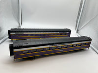 MTH Premier 20-6671 Atlantic Coast Line 2-Car 70' ABS Slpr/Diner Passenger Set - Smooth - ACL SLPR "Dillon County" DINER "Talladega" O SCALE Like New