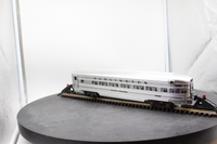 Lionel 6-9580 LIONEL ILLUMINATED BURLINGTON ALUMINUM PASSENGER CAR SILVER VIRANDA OBSERVATION CAR O SCALE Like New