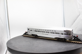 Lionel 6-9580 LIONEL ILLUMINATED BURLINGTON ALUMINUM PASSENGER CAR SILVER VIRANDA OBSERVATION CAR O SCALE Like New