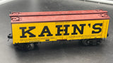 MTH Premier 20-94491 Kahns Dressed Beef 36 Woodsided Reefer Car O SCALE Like New