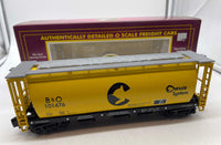 MTH Premier 20-97405 B&O  Chessie 3-Bay Cylindrical Hopper Car O SCALE Like New