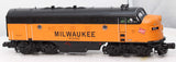 MTH Premier 20-21826-1 Milwaukee Road F-7 A Unit Diesel Engine with Proto-Sound 3.0 Hi-Rail Wheels 44.5 Track Miles O SCALE Like New
