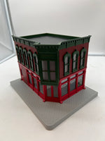 MTH Railking 30-90093 Christmas Store Opposite Corner Building w/Blinking Sign. O SCALE Like New