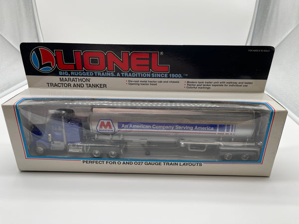 Lionel 6-12869 Marathon tractor and tanker truck O SCALE NEW