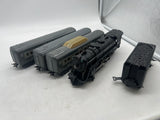 Marx New York Central NYC black steam locomotive w/ 3 passenger cars as is O SCALE Used No Box