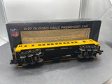 MTH Rugged Rails 33-6239 Pittsburgh Steelers O-27 Madison Coach Car - Pittsburgh Steelers Coach No. O SCALE. Like New