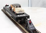 Lionel 6-17549 Flat Car Route 66 w/Woody Wagon & Trailer O Scale Like New