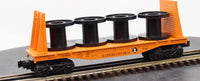 K-Line K-6675 Illinois Central Flatcar with spools O SCALE Like New