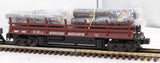 MTH 30-7648 WESTERN MARYLAND Log Dump Car RailKing O Scale Like New