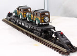 MTH 30-7662 Auto Transport W/2 1940 Woody Wagons O Scale Like New