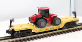 Lionel 6-16957 Depressed-Center Flatcar with ERTL Case 4WD Loader O Scale Used