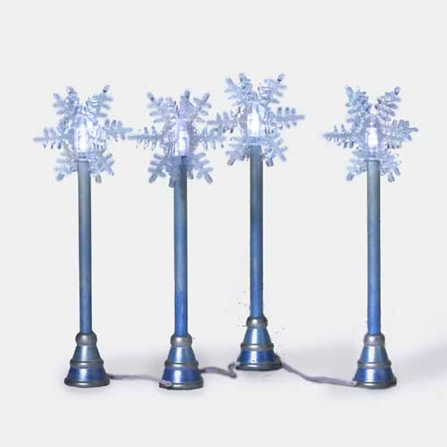 Department 56 56.53049 Snowflake Light Poles (Set of 4)