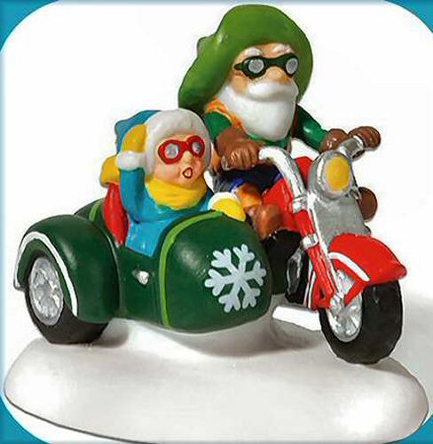 Department 56 799956 Motorcycle Test Drive North Pole Series