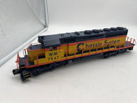 MTH Premier 20-2216-1 Chessie SD40-2 Diesel Engine - Chessie Cab WM 7547 #3  With Proto O SCALE. Used Excellent
