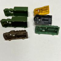 Lot of 6 1.5-2 in various colors plastic vintage cars