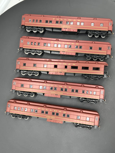 HO Scale Bargain Car Pack 13: Set of 5 Pullman Red Passenger Cars HO SCALE USED