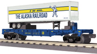 MTH Railking 30-76427 Alaska RailKing Flat Car w/40' Trailer Scale O SCALE NEW