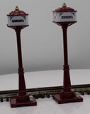 MTH MTH57 1997Maroon Street Lamps O Scale Like New