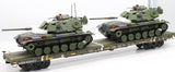 MTH Premier 20-92282B U.S. Army 60 Flat Car w/(2) M60 Tanks O SCALE NEW