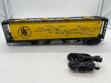 PARTS ONLY -- MTH Railking 30-75164 Pittsburgh & Lake Erie 4-Bay Cylindrical Hopper Car #197904. O SCALE BROKEN AS IS PARTS ONLY