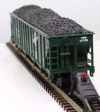 MTH 20-90016D Chicago North Western 4 Bay Hopper W/Coal Load O Scale Like New