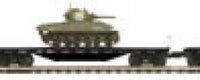 MTH 20-90545f Premier 20-90545 Chesapeake & Ohio 50-Ton 41' Wood Flat Car w/Sherman Tank Load O SCALE NEW