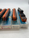 Rivarossi 9130 Milwaukee Road 4-6-2 Pacific Steam locomotive and 4 Cars: 9548 diner; 9548 diner; 9547 observation; 9562 coach N Scale as is  Used Excellent