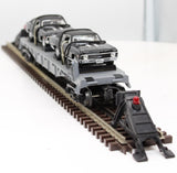 MTH Railking 30-7661 Auto Transport Flat Car w/Ertlr 1970 Nova O SCALE Like New