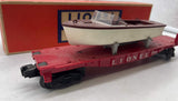 Lione Postwar 6801  Flat Car w/Boat  O SCALE Used Excellent