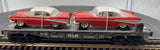 MTH Railking 30-7610 MTH w/57 Chevys RailKing Flat Car O SCALE Used Excellent