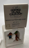 Dept 56 5986-2  Heritage Village Wood Cutter and Son  Used Excellent Damaged Box