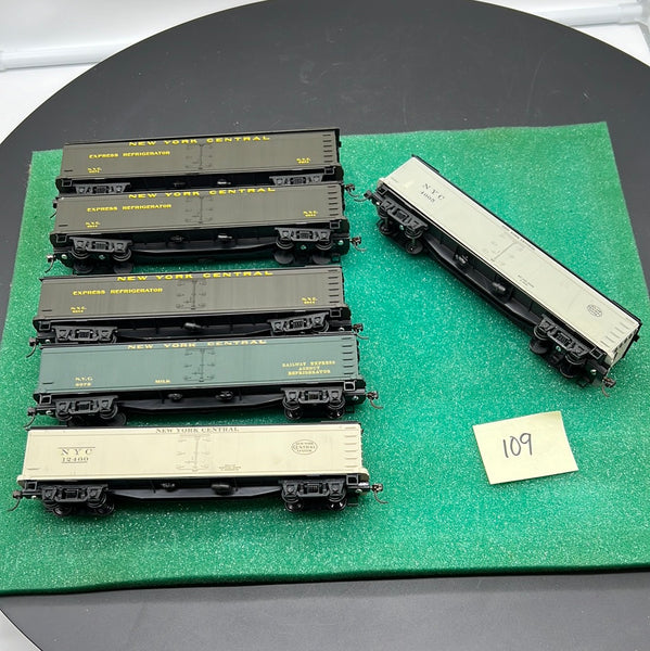 HO Scale Bargain Car Pack 109:  Set of 6 New York Central Freight car pack HO SCALE USED