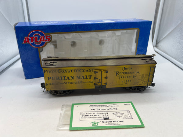 Atlas 6700 Custom Decorated Union Refrigerator Trainsit Co Puritan Malt Woodside Reefer Car O SCALE WEATHERED AS IS Used Excellent