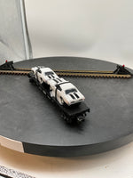 MTH Railking 30-7680 MTH Transport Flat Car - MTH Transport w/(2) 1970 Chevelle (White w/Black Stripe) O SCALE NEW