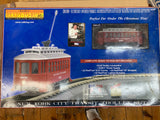 MTH 30-4041-0 NY Transit Trolley set RailKing O Scale Used