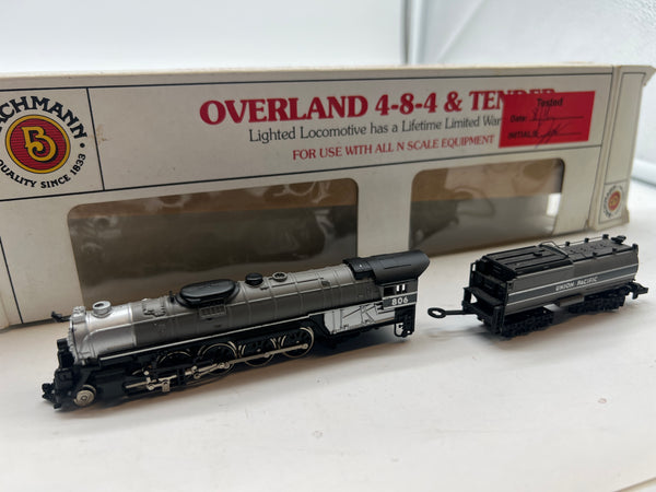 Bachmann 51-0535-01 Union Pacific UP 806 Overland 4-8-4 LOCOMOTIVE N SCALE Used Excellent Damaged Box
