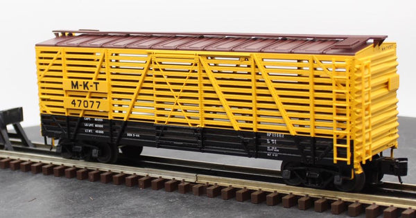 Atlas 0602-2 M-K-T 40' Stock Car Trainman O Scale Like New