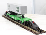 Lionel 6-16308 Burlington Northern Flat Car W/trailer O SCALE Like New