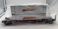 MTH Railking 30-4206c BNSF Husky Stack Car w/ ETD 238590 O SCALE Like New