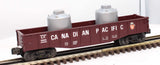 Lionel 6-6205 CANADIAN PACIFIC Long Gondola w/2 cannisters O Scale Like New
