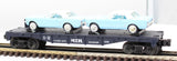 MTH Railking 30-7617 Auto Transport w/Mustangs Flat Car #1964 O SCALE Like New