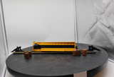 Lionel 3562-50 Postwar ATSF Yellow Operating Barrel Car w 6 barrels O SCALE Like New No Box