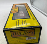 MTH Railking 30-76673 Christmas RailKing Flat Car w/Lighted Christmas Trees O SCALE Used Excellent
