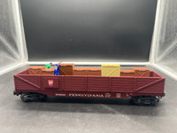 K-Line K107-1891 PRR Cops and Robber Operating Flat Car O SCALE Used Excellent