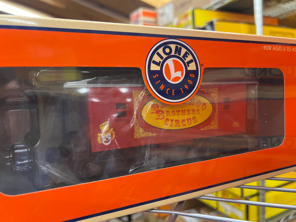 Lionel 6-26577 Ballyhoo Brothers Circus illuminated square window caboose O SCALE NEW